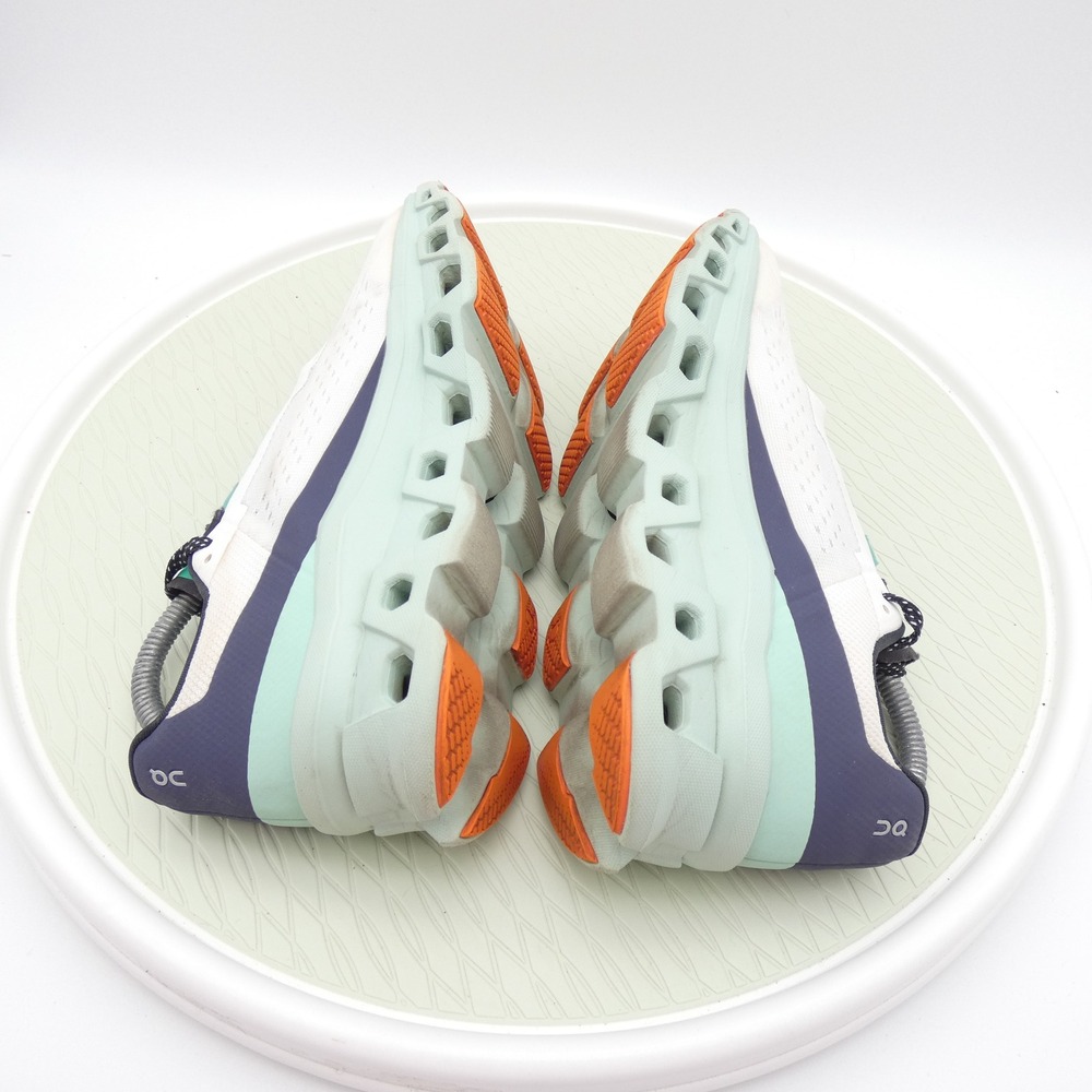 On Cloudmonster Frost Surf Running Shoes Womens 8 White Mint 61.98241 - Picture 6 of 10